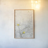 Birds in Trees II by Julia Purinton. shown as a paper print in a natural frame. Available as a archival giclee rolled canvas, fine art paper, or poster print. SKU 70139h.