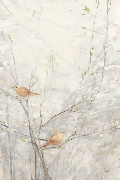 Birds in Trees II Brown by Julia Purinton. SKU 72208h. Archival Giclee Fine art print for wall decor.