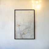 Birds in Trees II Brown by Julia Purinton. shown as a paper print in a black flame. Available as a archival giclee rolled canvas, fine art paper, or poster print. SKU 72208h.