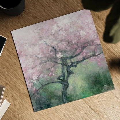 Blooming Apple Tree by Julia Purinton. Shown as a detailed flat fine art print, highlighting archival giclee quality. Available as an archival giclee rolled canvas, fine art paper, or poster print. SKU 63247a.