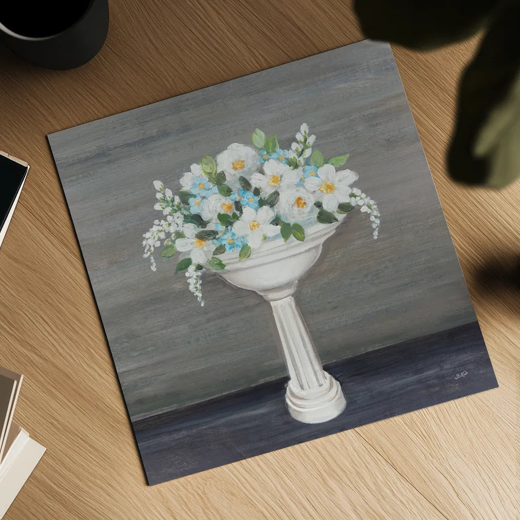 Blooming Sink by Julia Purinton. Shown as a detailed flat fine art print, highlighting archival giclee quality. Available as an archival giclee rolled canvas, fine art paper, or poster print. SKU 86703a.