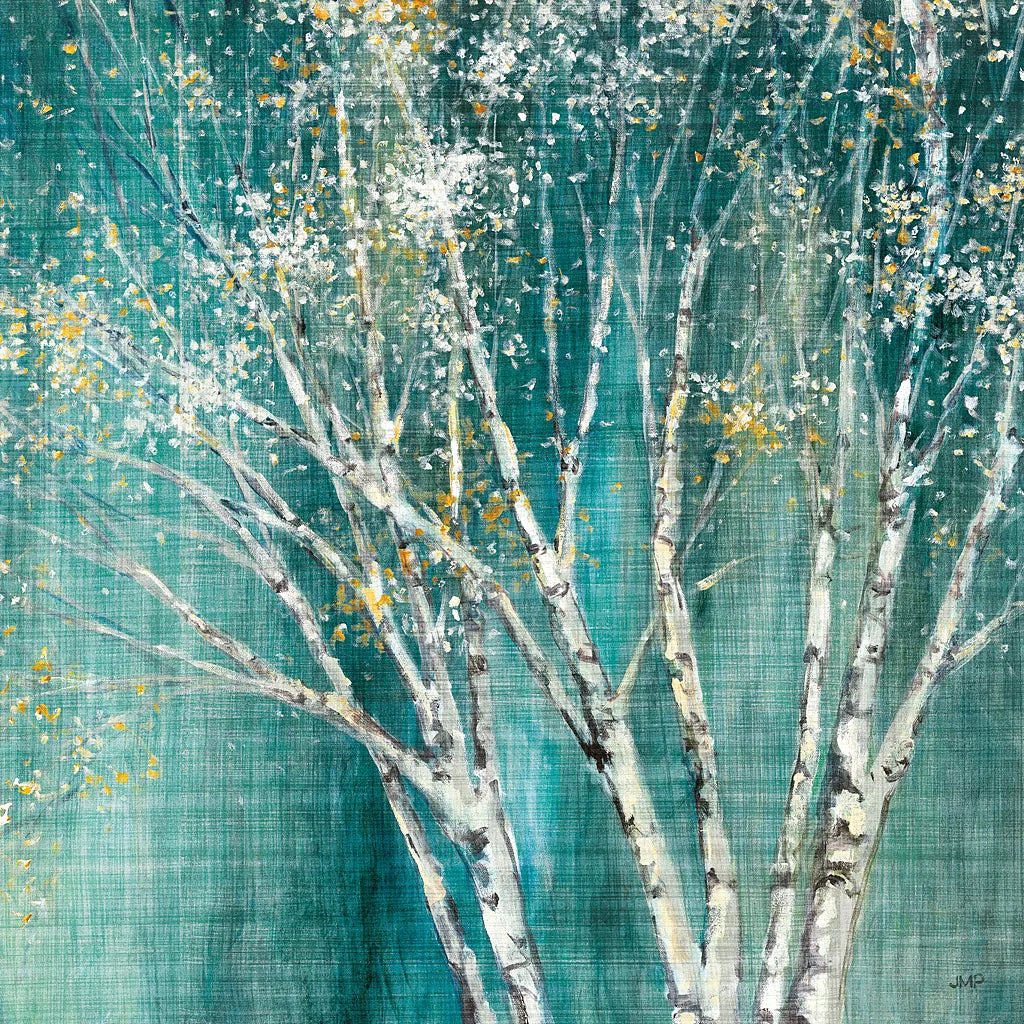 Blue Birch by Julia Purinton. SKU 13730a. Archival Giclee Fine art print for wall decor.