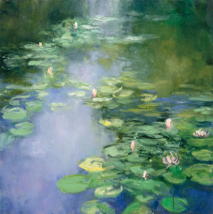 Blue Lily II by Julia Purinton. SKU 22438a. Archival Giclee Fine art print for wall decor.