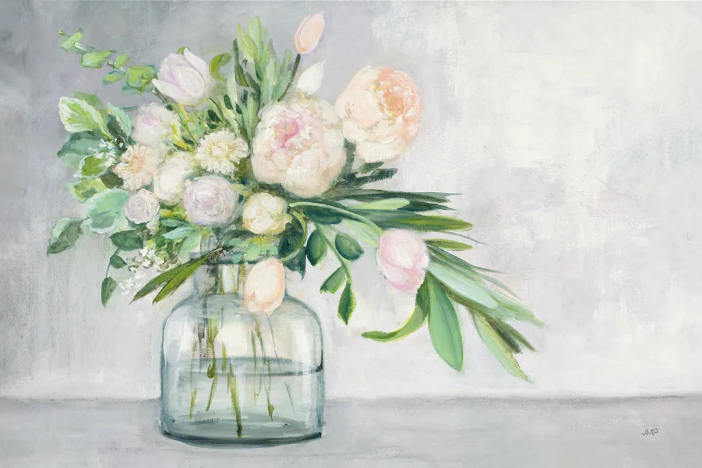 Blushing Spring Bouquet by Julia Purinton. SKU 55361i. Archival Giclee Fine art print for wall decor.