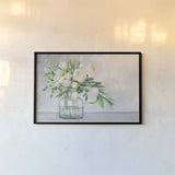 Blushing Spring Bouquet by Julia Purinton. shown as a paper print in a black flame. Available as a archival giclee rolled canvas, fine art paper, or poster print. SKU 55361i.