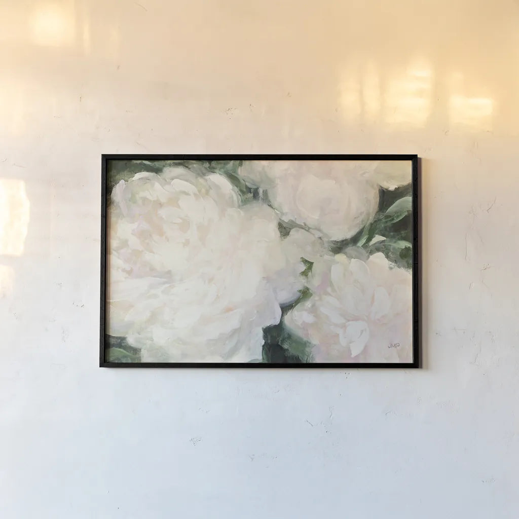 Blushing Summer II Crop by Julia Purinton. shown as a paper print in a black flame. Available as a archival giclee rolled canvas, fine art paper, or poster print. SKU 51901i.