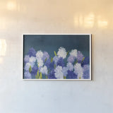 Bold Hyacinth by Julia Purinton. shown as a paper print in a white frame. Available as a archival giclee rolled canvas, fine art paper, or poster print. SKU 78369i.