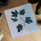 Botanical Study III Blue by Julia Purinton. Shown as a detailed flat fine art print, highlighting archival giclee quality. Available as an archival giclee rolled canvas, fine art paper, or poster print. SKU 49723a.