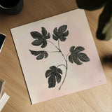 Botanical Study III Blush by Julia Purinton. Shown as a detailed flat fine art print, highlighting archival giclee quality. Available as an archival giclee rolled canvas, fine art paper, or poster print. SKU 49726a.