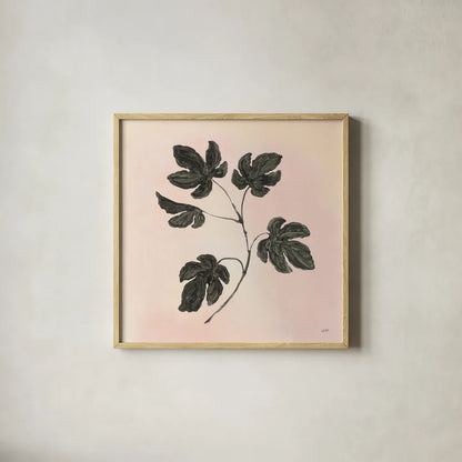 Botanical Study III Blush by Julia Purinton. Shown in a natural wood glass frame for a timeless modern aesthetic. Available as an archival giclee rolled canvas, fine art paper, or poster print. SKU 49726a.