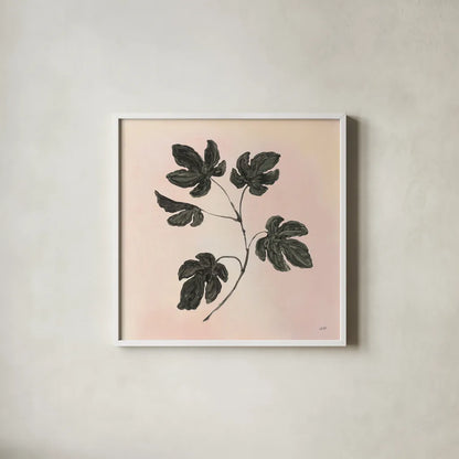 Botanical Study III Blush by Julia Purinton. Shown in a crisp white glass frame for a clean and minimalist style. Available as an archival giclee rolled canvas, fine art paper, or poster print. SKU 49726a.