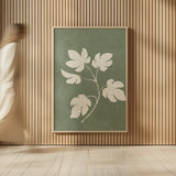 Botanical Study III Forest Green Crop by Julia Purinton. shown as over sized large wall art. Available as an archival giclee rolled canvas, fine art paper, or poster print. SKU 77829h.