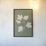 Botanical Study III Forest Green Crop by Julia Purinton. shown as a paper print in a black flame. Available as a archival giclee rolled canvas, fine art paper, or poster print. SKU 77829h.