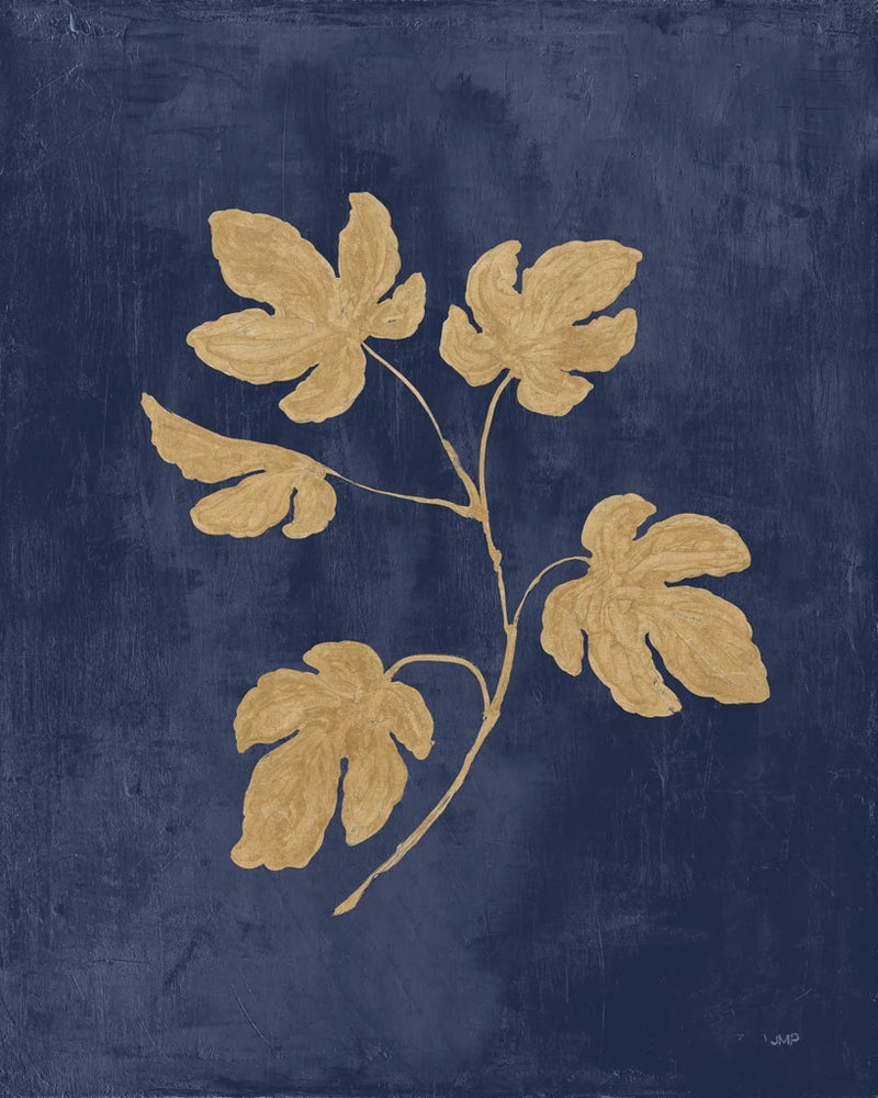 Botanical Study III Gold Navy by Julia Purinton