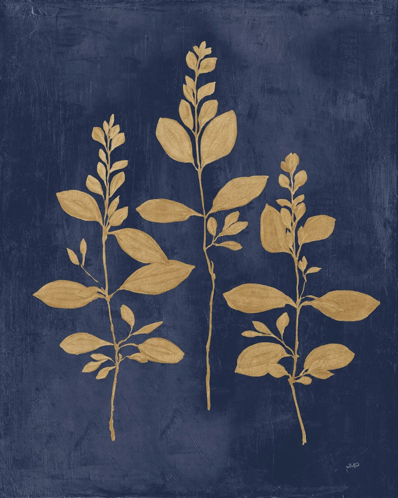 Botanical Study IV Gold Navy by Julia Purinton