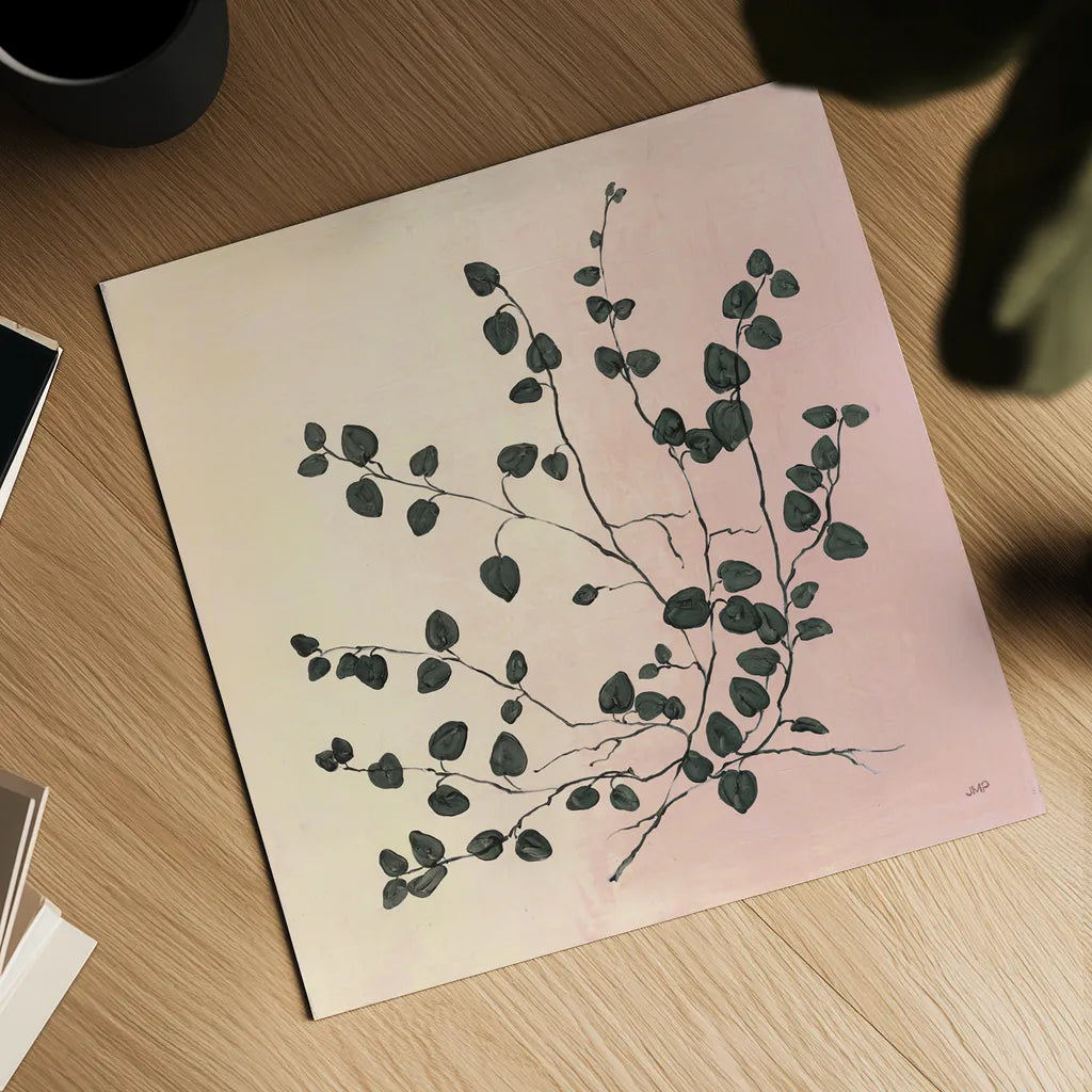 Botanical Study VII Blush by Julia Purinton. Shown as a detailed flat fine art print, highlighting archival giclee quality. Available as an archival giclee rolled canvas, fine art paper, or poster print. SKU 49727a.