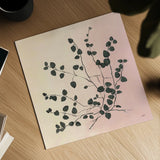 Botanical Study VII Blush by Julia Purinton. Shown as a detailed flat fine art print, highlighting archival giclee quality. Available as an archival giclee rolled canvas, fine art paper, or poster print. SKU 49727a.