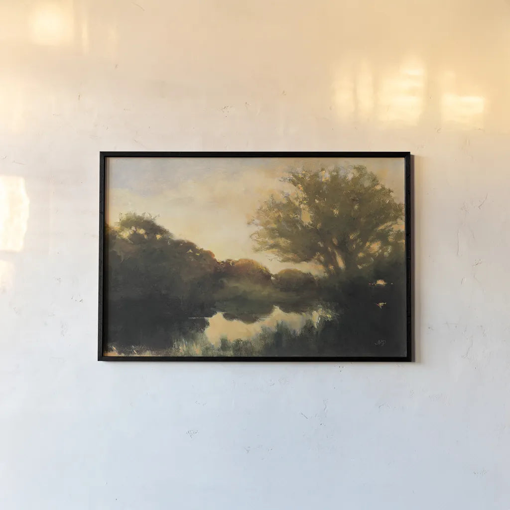 Breaking Dawn by Julia Purinton. shown as a paper print in a black flame. Available as a archival giclee rolled canvas, fine art paper, or poster print. SKU 37724i.