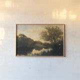 Breaking Dawn by Julia Purinton. shown as a paper print in a natural frame. Available as a archival giclee rolled canvas, fine art paper, or poster print. SKU 37724i.