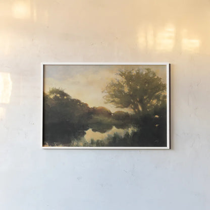 Breaking Dawn by Julia Purinton. shown as a paper print in a white frame. Available as a archival giclee rolled canvas, fine art paper, or poster print. SKU 37724i.