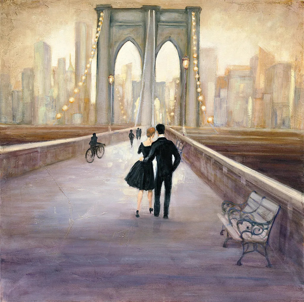 Bridge to NY by Julia Purinton. SKU 22506a. Archival Giclee Fine art print for wall decor.