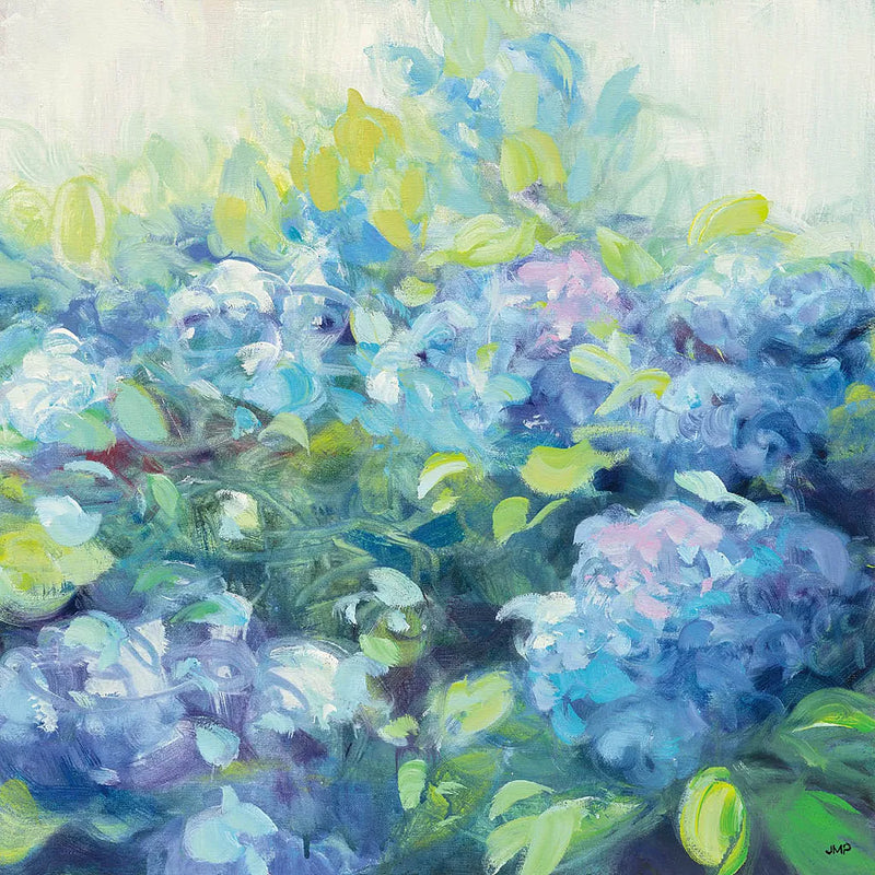 Bright Hydrangea II by Julia Purinton. SKU 14834a. Archival Giclee Fine art print for wall decor.