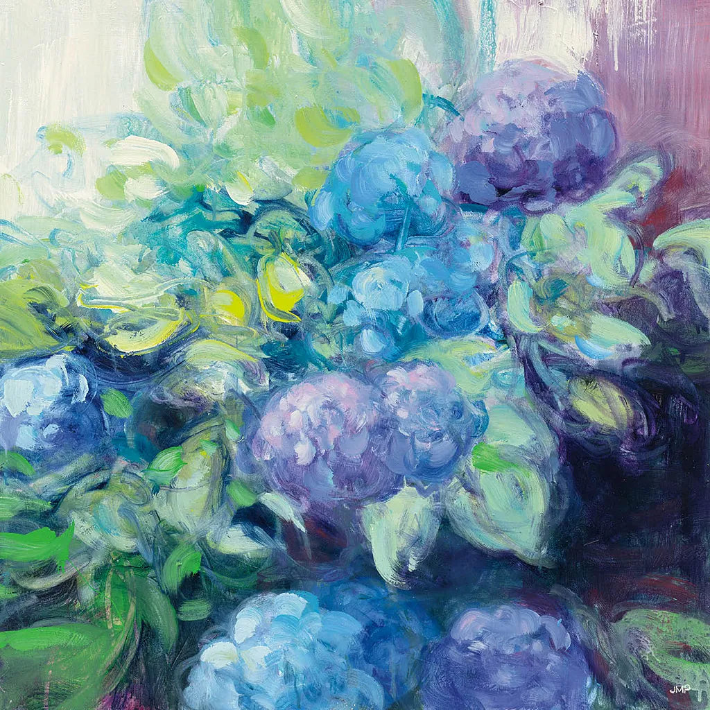 Bright Hydrangea III by Julia Purinton. SKU 14835a. Archival Giclee Fine art print for wall decor.