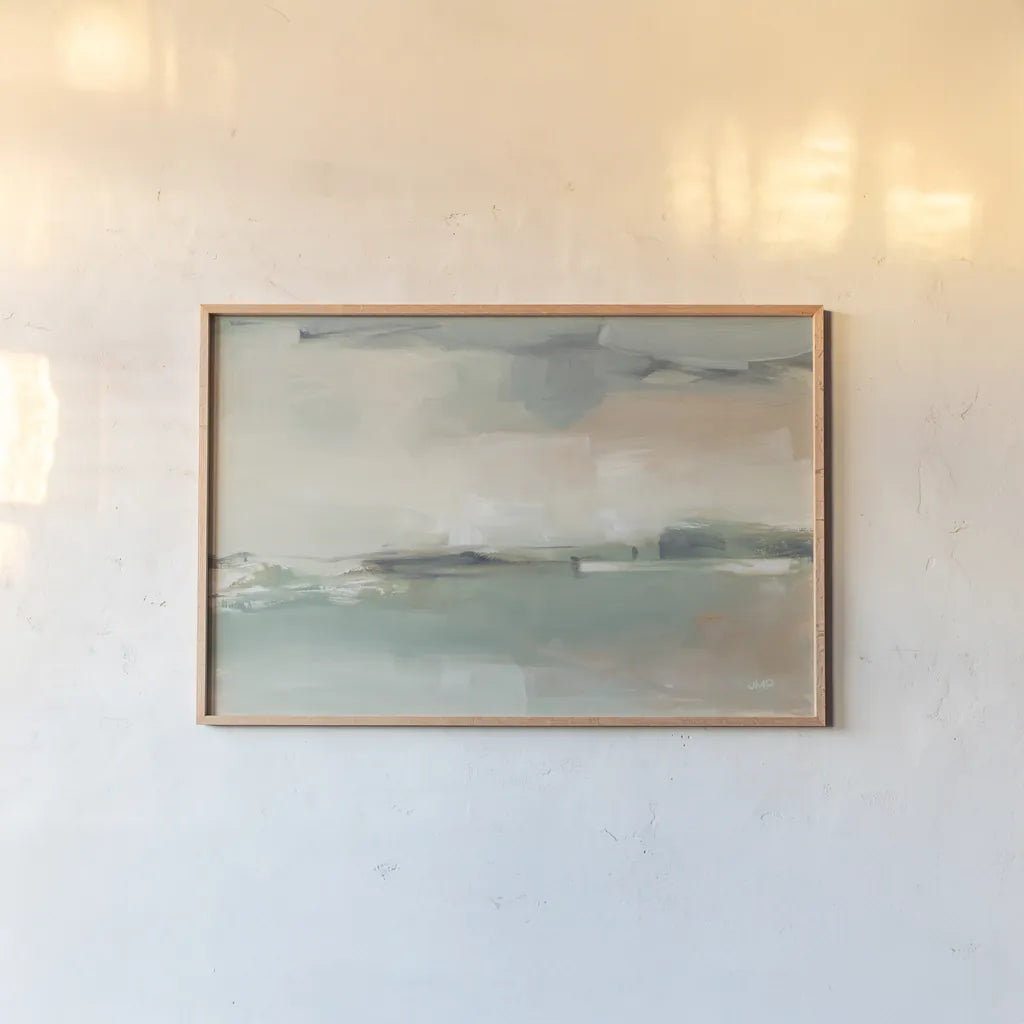 Calm Waters Crop by Julia Purinton. shown as a paper print in a natural frame. Available as a archival giclee rolled canvas, fine art paper, or poster print. SKU 82608i.