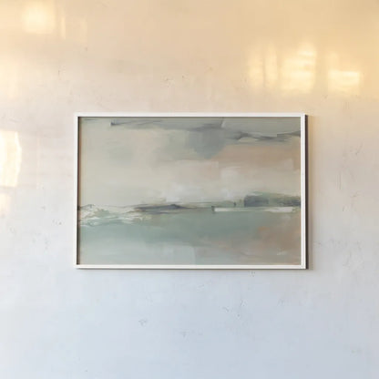 Calm Waters Crop by Julia Purinton. shown as a paper print in a white frame. Available as a archival giclee rolled canvas, fine art paper, or poster print. SKU 82608i.