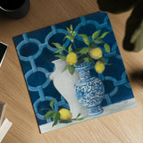 Chinoiserie Delight by Julia Purinton. Shown as a detailed flat fine art print, highlighting archival giclee quality. Available as an archival giclee rolled canvas, fine art paper, or poster print. SKU 87669a.