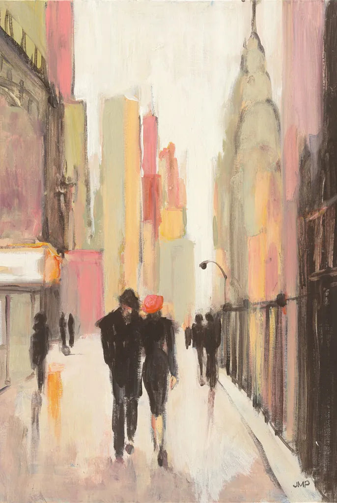 City Stroll by Julia Purinton. SKU 13650h. Archival Giclee Fine art print for wall decor.