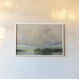 Clouds and Currents by Julia Purinton. shown as a paper print in a white frame. Available as a archival giclee rolled canvas, fine art paper, or poster print. SKU 94973i.