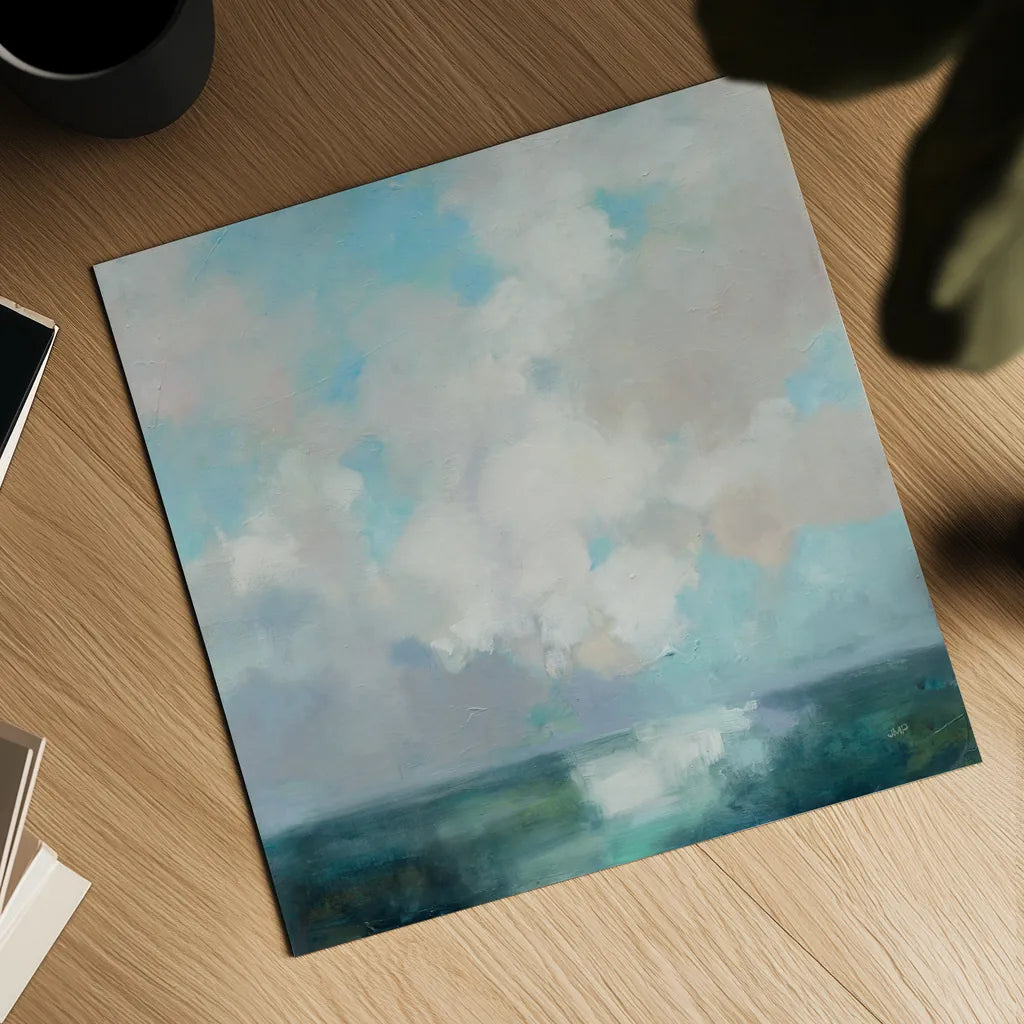 Cloudscape by Julia Purinton. Shown as a detailed flat fine art print, highlighting archival giclee quality. Available as an archival giclee rolled canvas, fine art paper, or poster print. SKU 88396a.
