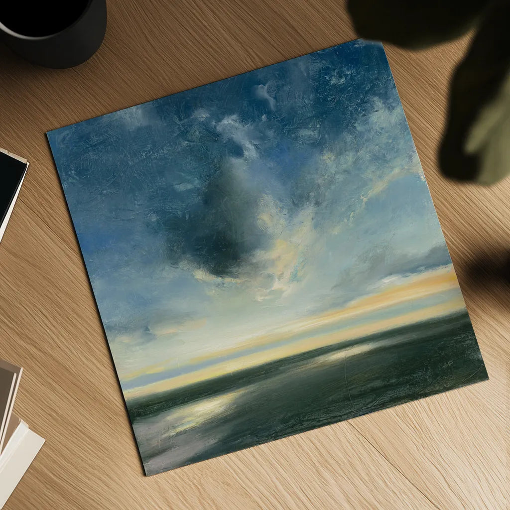 Coastal Sunrise by Julia Purinton. Shown as a detailed flat fine art print, highlighting archival giclee quality. Available as an archival giclee rolled canvas, fine art paper, or poster print. SKU 45449a.