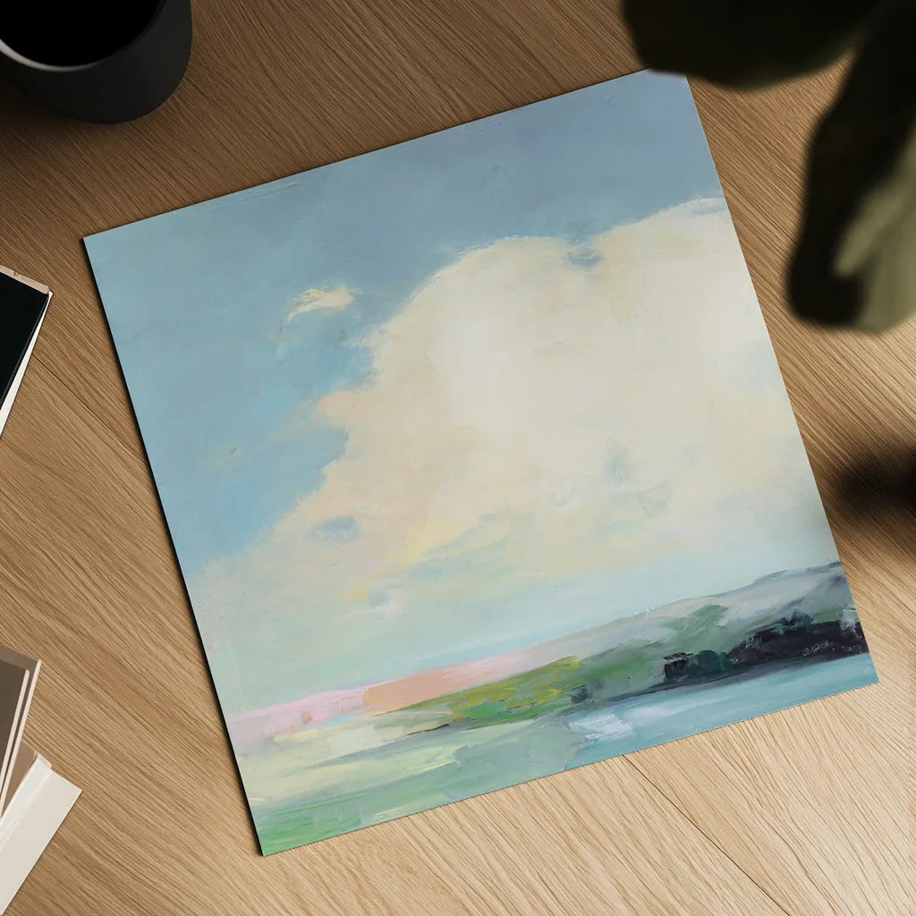 Colorful Horizon II Bright by Julia Purinton. Shown as a detailed flat fine art print, highlighting archival giclee quality. Available as an archival giclee rolled canvas, fine art paper, or poster print. SKU 68955a.