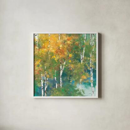 Confetti I by Julia Purinton. Shown in a crisp white glass frame for a clean and minimalist style. Available as an archival giclee rolled canvas, fine art paper, or poster print. SKU 13482a.