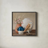 Cottage Beauty by Julia Purinton. Shown in a sleek black glass frame for a contemporary gallery look. Available as an archival giclee rolled canvas, fine art paper, or poster print. SKU 91094a.