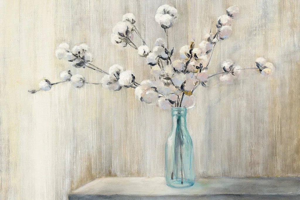 Cotton Bouquet Crop by Julia Purinton. SKU 31779i. Archival Giclee Fine art print for wall decor.