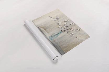 Cotton Bouquet Crop by Julia Purinton. shown as a rolled paper print. Available as archival giclee rolled canvas, fine art paper, or poster print. SKU 31779i.