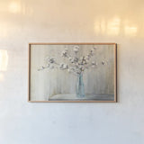 Cotton Bouquet Crop by Julia Purinton. shown as a paper print in a natural frame. Available as a archival giclee rolled canvas, fine art paper, or poster print. SKU 31779i.