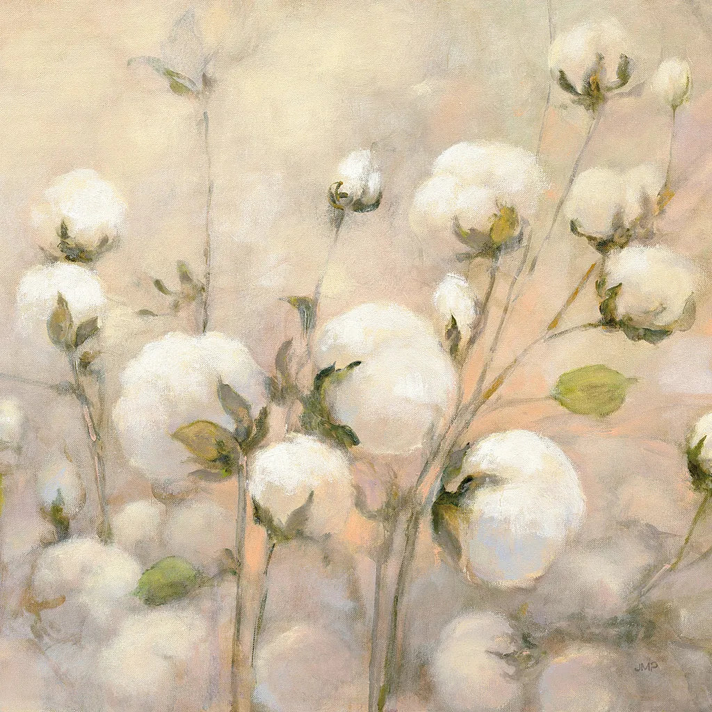 Cotton Field Crop by Julia Purinton. SKU 31778a. Archival Giclee Fine art print for wall decor.