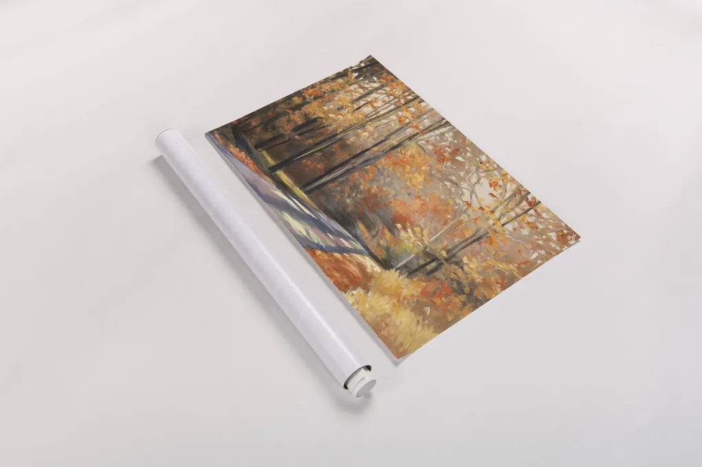 Country Road by Julia Purinton. shown as a rolled paper print. Available as archival giclee rolled canvas, fine art paper, or poster print. SKU 9222i.