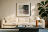 Cygnet by Julia Purinton. Displayed in a glass frame with matte in a clean modern living room. Available as an archival giclee rolled canvas, fine art paper, or poster print. SKU 27870a.