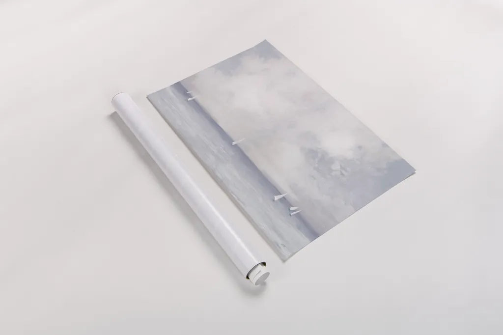 Dark Morning Sail by Julia Purinton. shown as a rolled paper print. Available as archival giclee rolled canvas, fine art paper, or poster print. SKU 77144i.