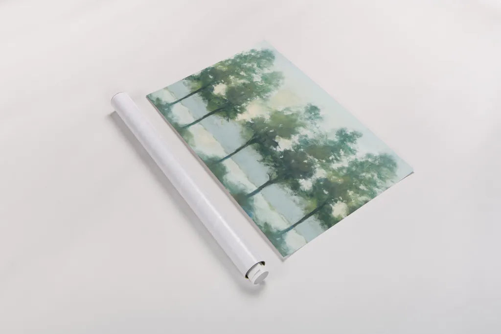 Dawn Processional by Julia Purinton. shown as a rolled paper print. Available as archival giclee rolled canvas, fine art paper, or poster print. SKU 58285i.