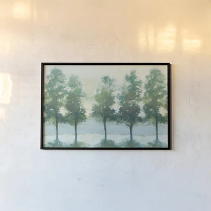 Dawn Processional by Julia Purinton. shown as a paper print in a black flame. Available as a archival giclee rolled canvas, fine art paper, or poster print. SKU 58285i.