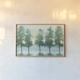 Dawn Processional by Julia Purinton. shown as a paper print in a natural frame. Available as a archival giclee rolled canvas, fine art paper, or poster print. SKU 58285i.