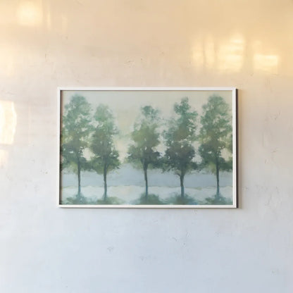 Dawn Processional by Julia Purinton. shown as a paper print in a white frame. Available as a archival giclee rolled canvas, fine art paper, or poster print. SKU 58285i.