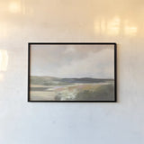 Dawn by the Water Neutral by Julia Purinton. shown as a paper print in a black flame. Available as a archival giclee rolled canvas, fine art paper, or poster print. SKU 82350i.