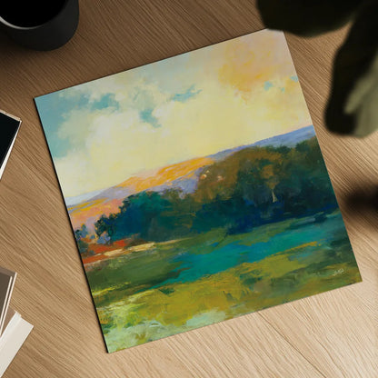 Daybreak Valley III by Julia Purinton. Shown as a detailed flat fine art print, highlighting archival giclee quality. Available as an archival giclee rolled canvas, fine art paper, or poster print. SKU 61140a.